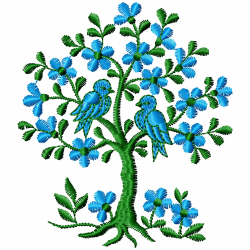 Trees Embroidery Design 2